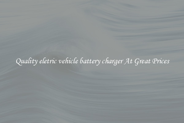 Quality eletric vehicle battery charger At Great Prices