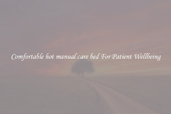 Comfortable hot manual care bed For Patient Wellbeing