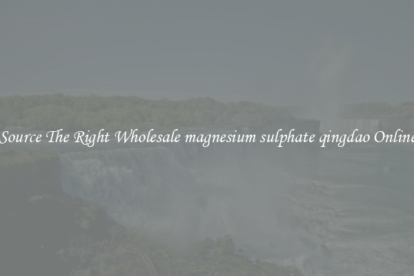 Source The Right Wholesale magnesium sulphate qingdao Online