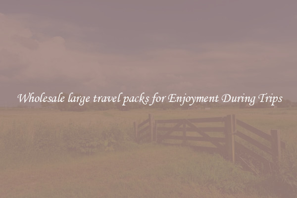 Wholesale large travel packs for Enjoyment During Trips