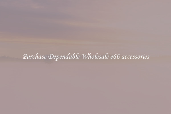 Purchase Dependable Wholesale e66 accessories