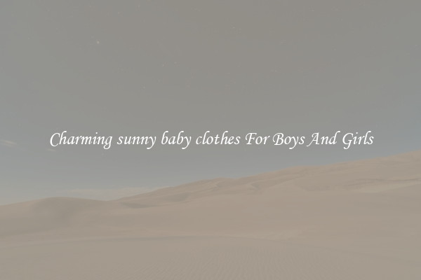 Charming sunny baby clothes For Boys And Girls