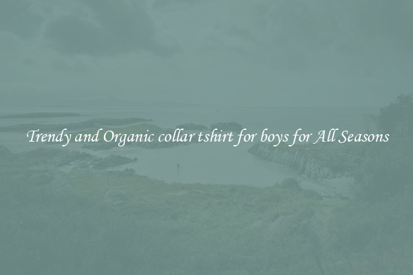 Trendy and Organic collar tshirt for boys for All Seasons